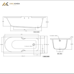 Bồn tắm American Standard 7140-WT hình chữ nhật