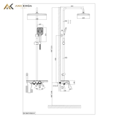 Sen tắm cây D&K DK1564741B22-W