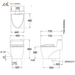 Bồn cầu 1 khối COTTO C10527
