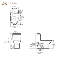 Bồn cầu 1 khối Roca Z34945E000