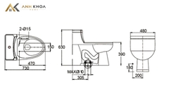 Bồn cầu 1 khối Bravat C2183W-3A-ENG