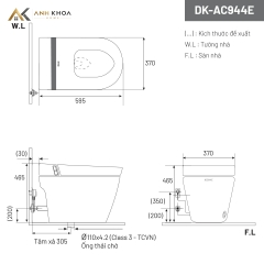 Bồn cầu thông minh D&K DK-AC944E