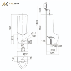Bồn tiểu nam Viglacera BS604