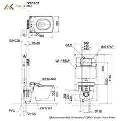 Bồn cầu âm tường TOTO CW522EA/TCF803CZ/WH172AT/MB171M#SS