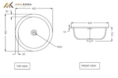 Chậu rửa dương bàn LAS-WHT-91707