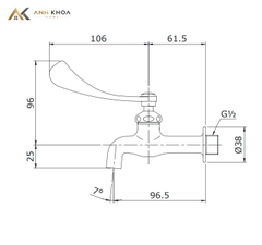 Vòi chậu gắn tường TOTO T23BQ13N