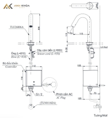 Vòi cảm ứng tự động TOTO TLE26007V