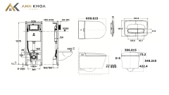 Bồn cầu thông minh treo tường American Standard 1073919990