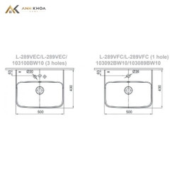 Chậu rửa treo tường Inax L-289V
