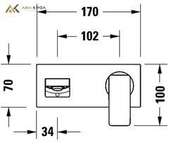 Vòi chậu gắn tường Duravit MH1070004C10