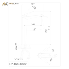 Vòi chậu nóng lạnh D&K DK16820A88