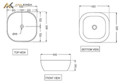Chậu rửa dương bàn Jaquar JDS-BLM-25911