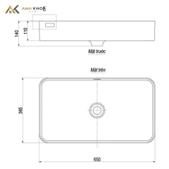 Chậu rửa đặt bàn Viglacera P.21.140