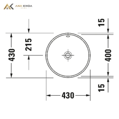 Chậu rửa âm bàn Duravit 0468400000