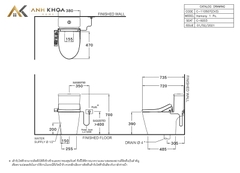 Bồn cầu nắp điện tử Cotto C110507(CV3)