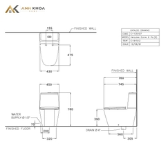 Bồn cầu 2 khối Cotto C135107