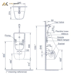 Bồn tiểu nam Inax AU-468V
