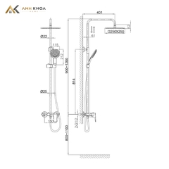 Sen tắm cây D&K DK1273701B03