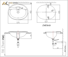 Chậu rửa đặt bàn Inax L-2395V