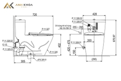 Bồn cầu 1 khối Viglacera Platinum P.11.350