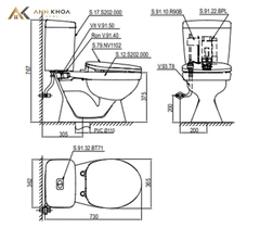 Bồn cầu 2 khối Sanfi S202