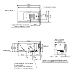 Bồn tắm nhựa TOTO PAY1520HV/TVBF411