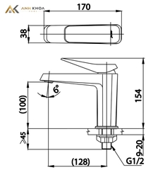 Vòi chậu 1 đường lạnh Cotto CT1241A#BL