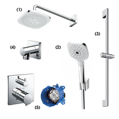 Sen tắm âm tường TOTO TBW08003A1/TBW08008A (x4)/TBW02006V/TBW08009A/TBW07018A/TBV02105B/TBN01001B (x2)/TBV02402B