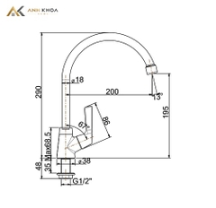 Vòi rửa bát American Standard WF-T606