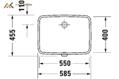 Chậu rửa âm bàn Duravit 03955500282