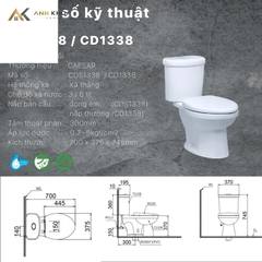 Bồn cầu 2 khối Caesar CDS1338