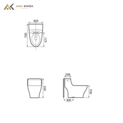 Bồn cầu 1 khối Roca A349487000