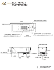 Bồn tắm nhựa TOTO PAY1725VC/TVBF411