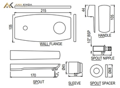 Vòi chậu gắn tường Jaquar KUP-SSF-35233NKPMV