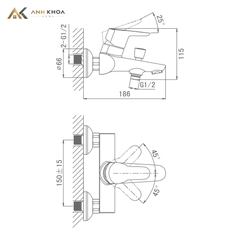 Sen tắm nóng lạnh D&K DK901032