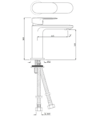 Vòi chậu nóng lạnh Jaquar KUP-BLM-35005BPMV