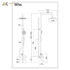 Sen tắm cây Caesar S578C