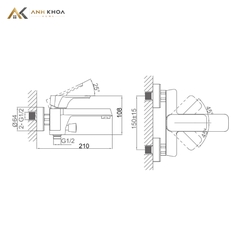 Sen tắm nóng lạnh D&K DK1433201