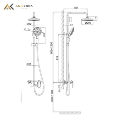 Sen tắm cây D&K DK1253701B06