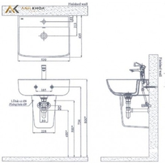 Chậu rửa treo tường Inax AL-312V