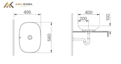 Chậu rửa đặt bàn inax AL-S620V