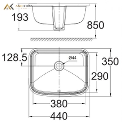 Chậu rửa âm bàn American Standard WP-0468