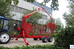 Moóc kéo gỗ kèm cẩu