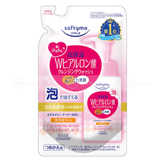 Sữa rửa mặt & tẩy trang tạo bọt dưỡng ẩm bổ sung Hyaluronic Acid Softymo túi refill 180 ml