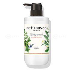 Sữa tắm tạo bọt làm mềm mịn da Softymo Natu Savon hương hoa nhài và táo chai 500 ml