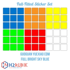 GuoGuan YueXiao EDM Full Fitted Sticker Set - full bright sky blue