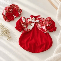 Set Body Cổ Tàu Hoa Kèm Nón