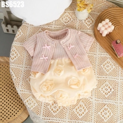 Set Body Hoa Hồng Kèm Khoác