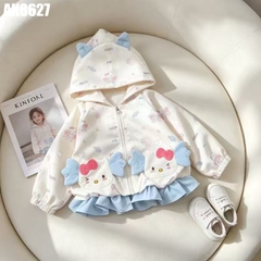 Áo Khoác Họa Tiết Mèo 2 Túi