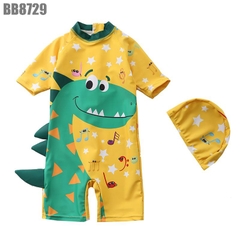 Set Đồ Bơi Bé Trai Liền Thân Kèm Nón